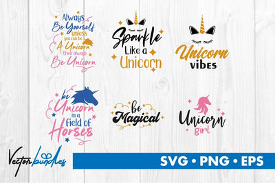 Unicorn quote bundle svg SVG vectorbundles 