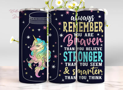 Unicorn Rainbow 20 oz Skinny Tumbler Sublimation Design Digital Download PNG Instant, Unicorn Lover Wrap, Unicorn tumbler, Girls tumbler png Sublimation WillowSageDesign 