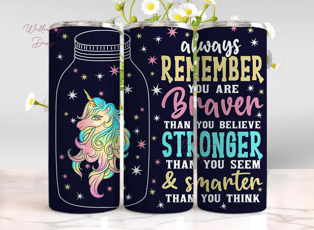 Unicorn Rainbow 20 oz Skinny Tumbler Sublimation Design Digital Download PNG Instant, Unicorn Lover Wrap, Unicorn tumbler, Girls tumbler png Sublimation WillowSageDesign 