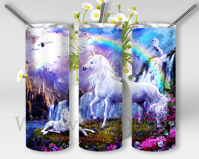 Unicorn Rainbow 20oz Tumbler Wrap, Unicorn Magical Tumbler Png, Animal Love Design Tumbler, Unicorn Sublimation Design, Instant Download Sublimation WillowSageDesign 