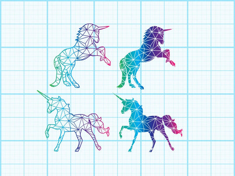 Unicorn Rainbow Geomatical Sublimation Svg Sublimation Johan Ru designs 