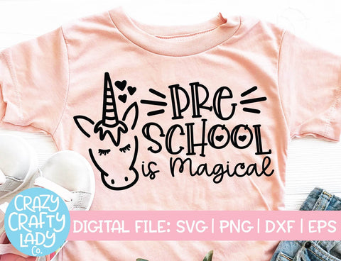 Unicorn School SVG Cut File SVG Crazy Crafty Lady Co. 