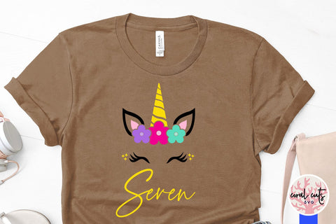 Unicorn seven - Birthday SVG EPS DXF PNG Cutting File SVG CoralCutsSVG 