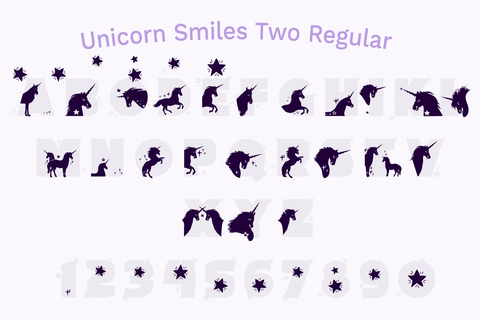 Unicorn Smiles Layered Font + Bonus Files Font Feya's Fonts and Crafts 