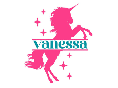 Unicorn Split Monogram Frame SVG SVG CreativeStudioTM 