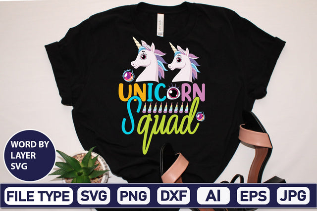Unicorn Squad SVG Cut File SVG DesignPlante 503 