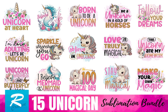 Unicorn Sublimation Bundle Sublimation Regulrcrative 