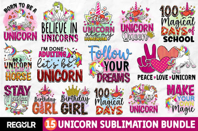 Unicorn Sublimation Bundle Sublimation Regulrcrative 