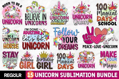 Unicorn Sublimation Bundle Sublimation Regulrcrative 