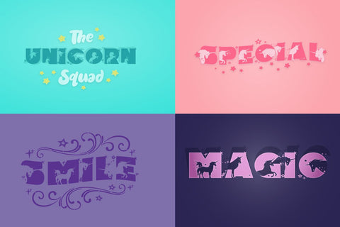 Unicorn SVG Alphabet | Unicorn Monogram SVG Feya's Fonts and Crafts 