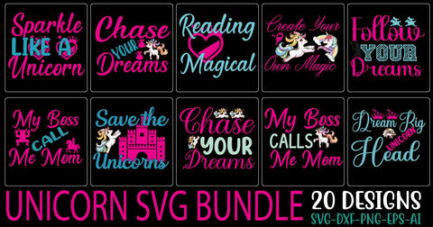 unicorn svg bundle SVG Cut File SVG Studio Innate 