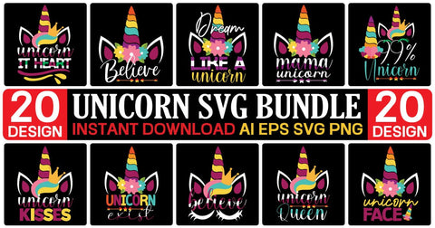 Unicorn Svg Bundle SVG designmaster24 