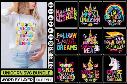 UNICORN SVG BUNDLE SVG DesignPlante 503 