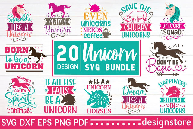 Unicorn Svg Bundle SVG designstore 