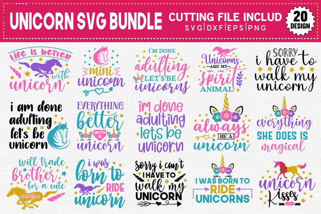 Unicorn Svg Bundle SVG md faruk hossain 