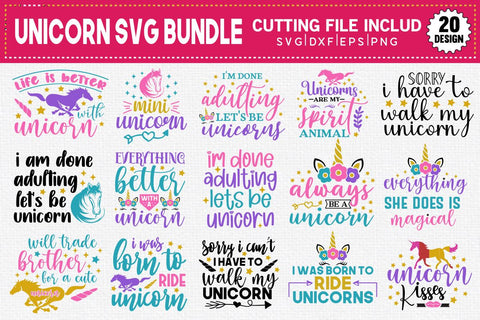 Unicorn Svg Bundle SVG md faruk hossain 
