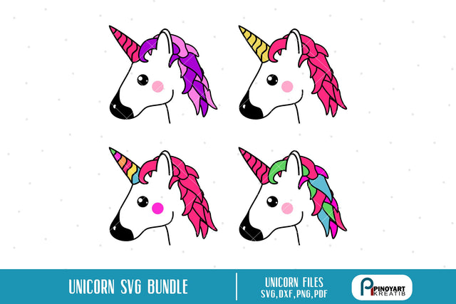 Unicorn Svg Bundle SVG Pinoyart Kreatib