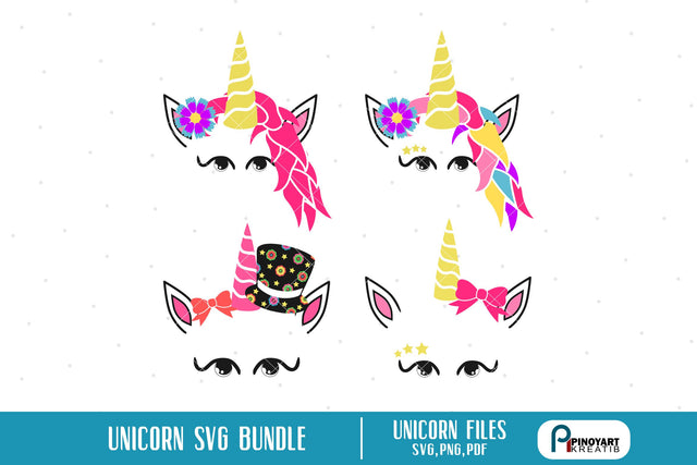 Unicorn Svg Bundle SVG Pinoyart Kreatib
