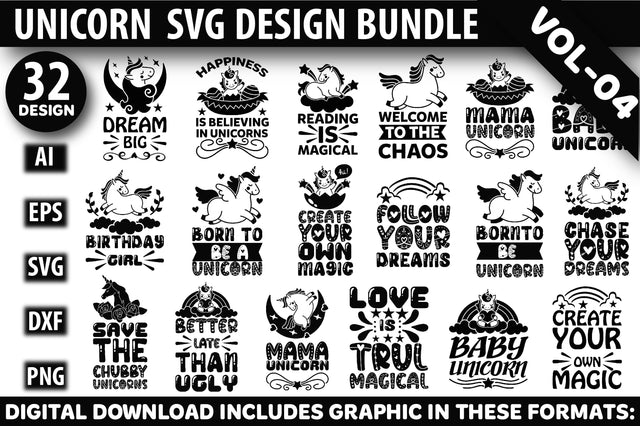 Unicorn SVG Bundle SVG Rupkotha 