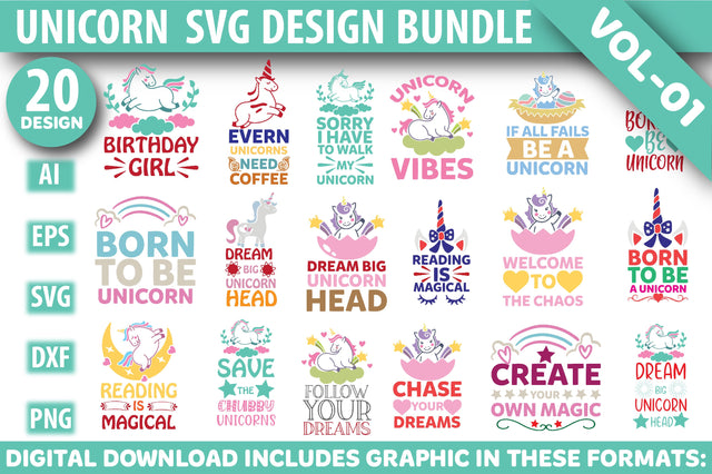 Unicorn Svg Bundle SVG Rupkotha 