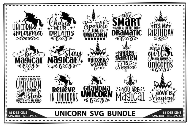 Unicorn Svg Bundle SVG shah alam 