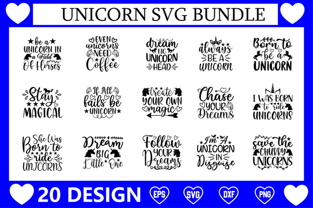 Unicorn SVG Bundle SVG Shahin alam 