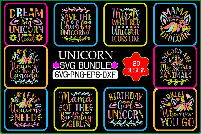 Unicorn SVG Bundle SVG Shahin alam 