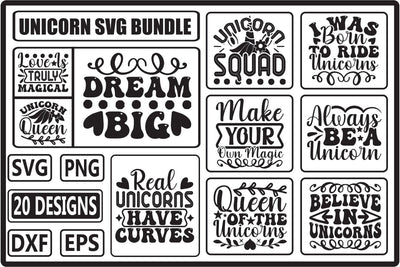 Unicorn SVG Bundle SVG Shahin alam 