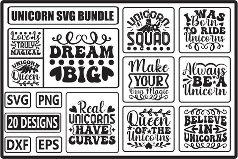 Unicorn SVG Bundle SVG Shahin alam 