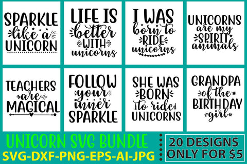 Unicorn SVG Bundle SVG Syaman 