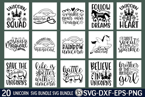 unicorn svg bundle vol 1 SVG buydesign 