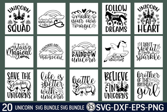 unicorn svg bundle vol 1 SVG buydesign 