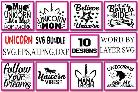 Unicorn SVG Bundle Vol. 1 SVG Craftlabsvg24 