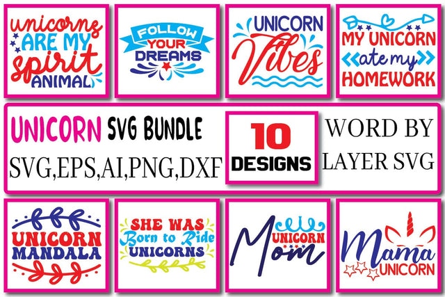 Unicorn SVG Bundle Vol. 3 SVG Craftlabsvg24 