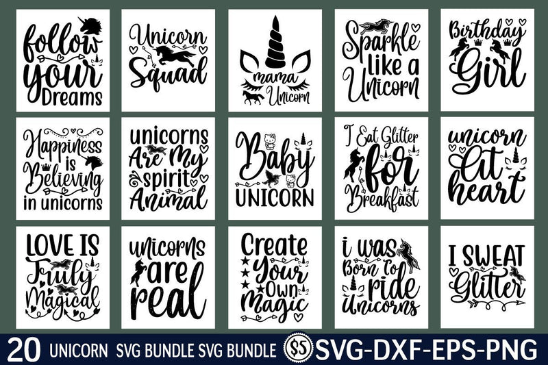 unicorn svg bundle vol 4 SVG buydesign 