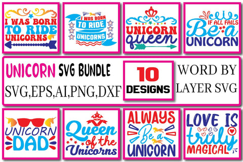 Unicorn SVG Bundle Vol. 4 SVG Craftlabsvg24 