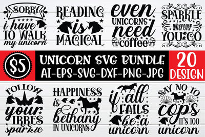 unicorn svg bundle vol 5 SVG buydesign 