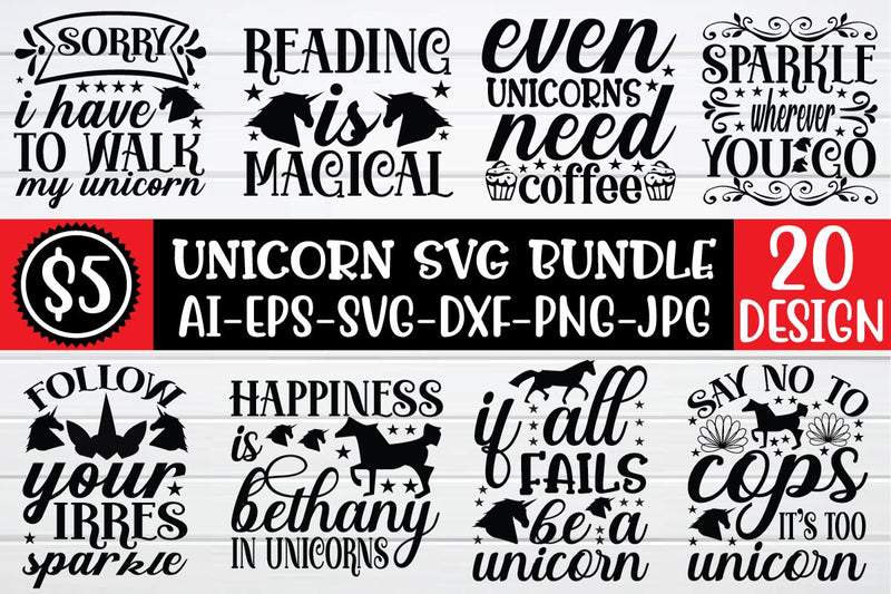 unicorn svg bundle vol 5 SVG buydesign 
