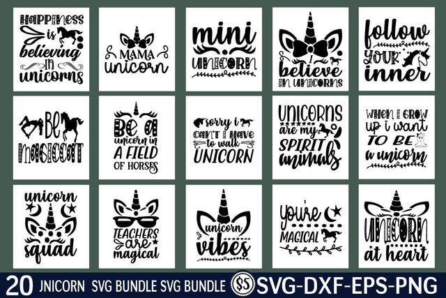 unicorn svg bundle vol 6 SVG buydesign 