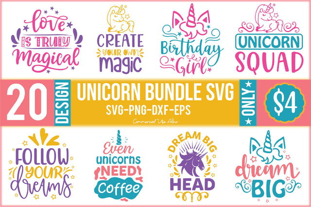 Unicorn Svg Design Bundle SVG Creativeart88 