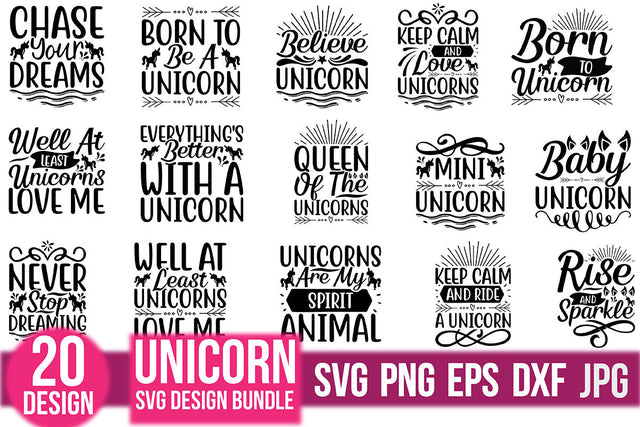 Unicorn SVG Design Bundle SVG Rupkotha 