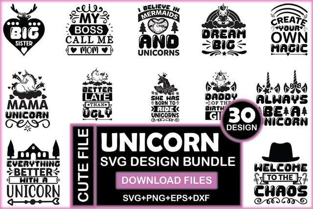 Unicorn Svg Design Bundle SVG Rupkotha 