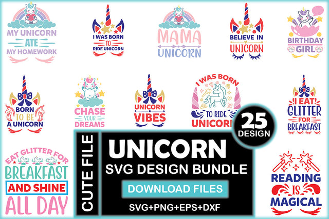 Unicorn SVG Design Bundle SVG Rupkotha 