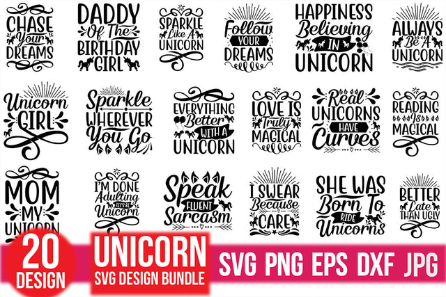 Unicorn SVG Design Bundle SVG Rupkotha 