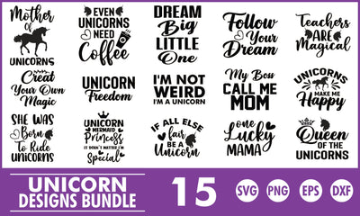 Unicorn SVG Designs Bundle SVG PatternFeed8 