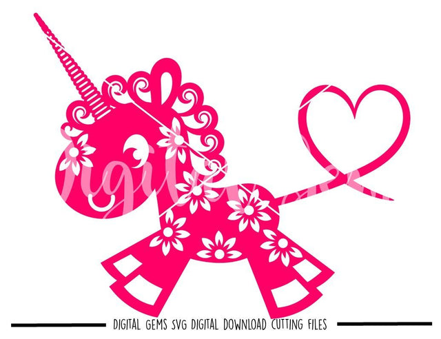 Unicorn SVG / DXF / EPS / PNG files SVG Digital Gems 