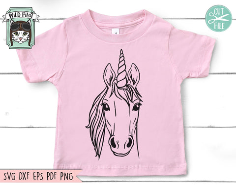 Unicorn SVG File, Unicorn Cut File, Animal Face SVG, Cute Unicorn SVG, Unicorn Face SVG Cut File, Animal SVG File, Animal Face SVG, Unicorn SVG Cut File SVG Wild Pilot 