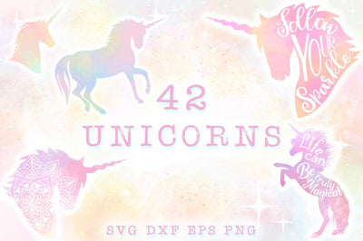 Unicorn SVG Files Bundle - The Complete Craft Collection SVG Feya's Fonts and Crafts