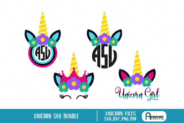 Unicorn Svg Mini Bundle SVG Pinoyart Kreatib