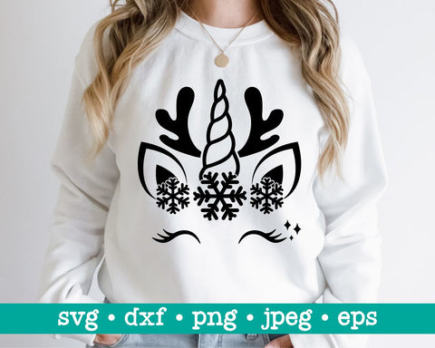 Unicorn svg, Snowflake unicorn svg, Christmas unicorn svg, Christmas svg, Snowflake, Kids christmas svg SVG MAKStudion 